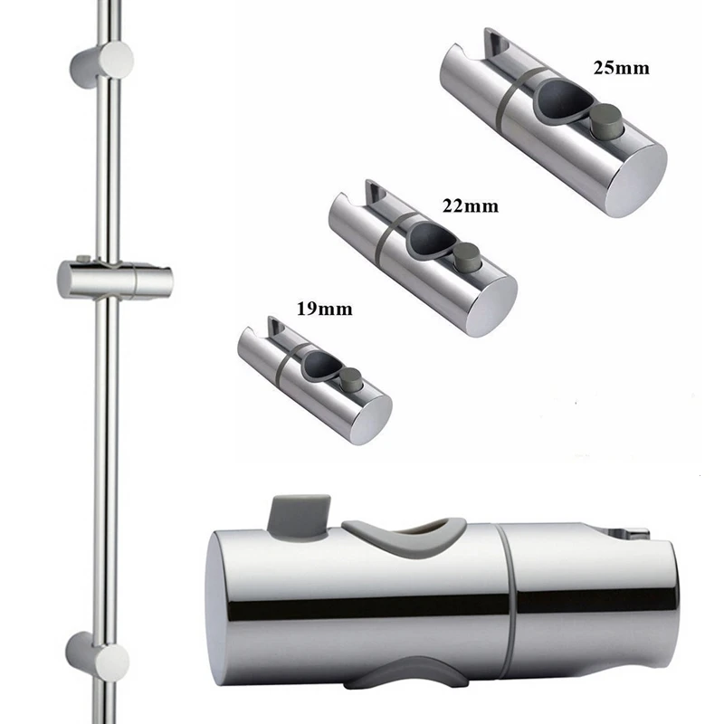 

1pc Inner diameter 22mm New ABS Chrome Shower Head Holder Adjustable Rail Bracket Slider shower accessoires
