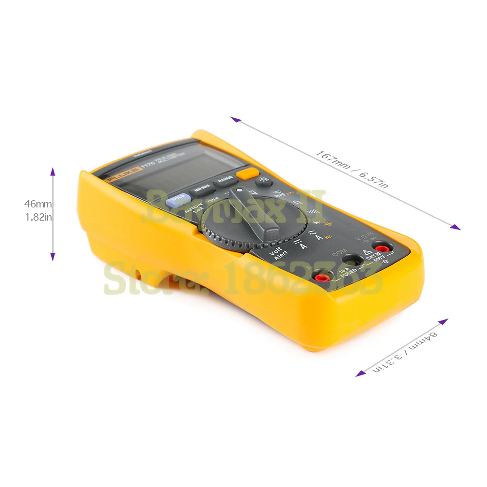 Цифровой мультиметр Fluke 117C True RMS с автоматическим напряжением с переменным/постоянным током, емкостью, сопротивлением, частотным измерением