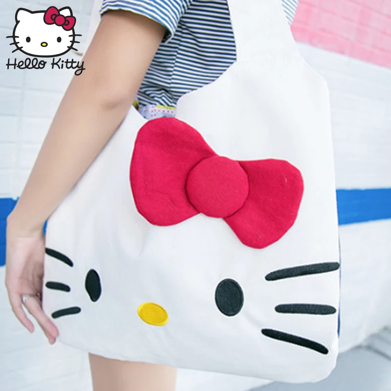 Сумка Hello Kitty ручной работы милый плюшевый рюкзак с бантом для девочек школьный