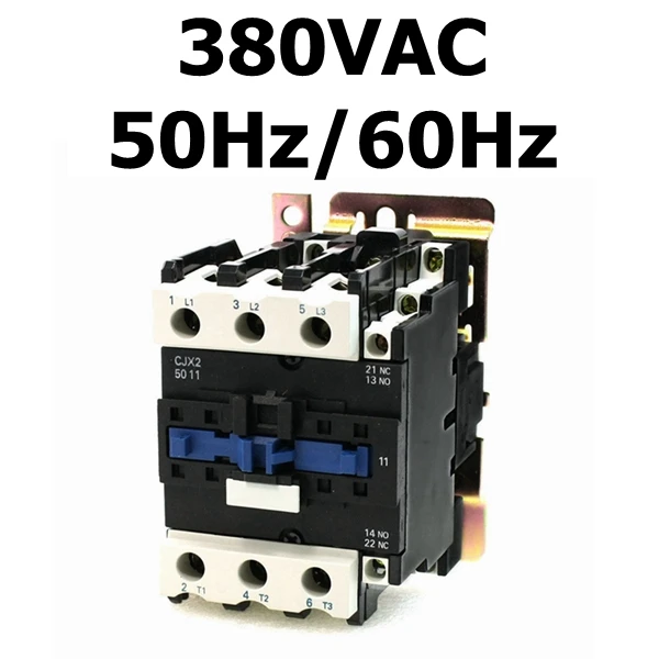 3 фазы 3 P 1NC 1NO Номинальная 50A Мотор Магнитный Запуск контактор переменного тока 24 В 110 В 220 В 380 В катушка вольт din-рейка Ith 80A контакты реле - Цвет: 380VAC