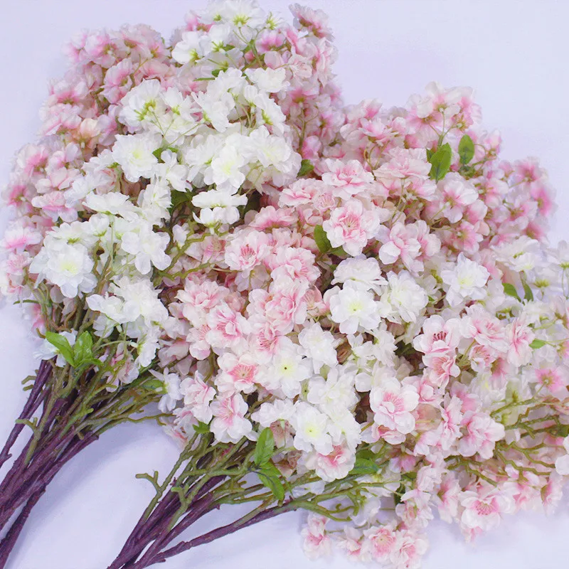 Искусственные Шелковые сакуры цветущие вишневые цветы восточные украшения