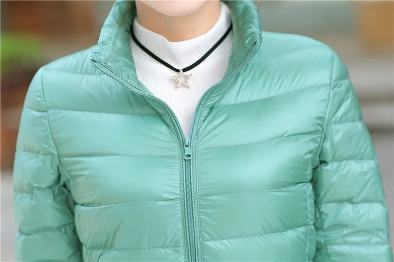 Зимняя куртка-пуховик для Для женщин ультра легкие пуховики женский пиджак
