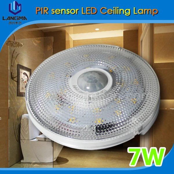 Лучшие продажи 10 М датчик PIR AC100-240V 7 Вт Потолочный Mount led pir Света Лампы Светильники