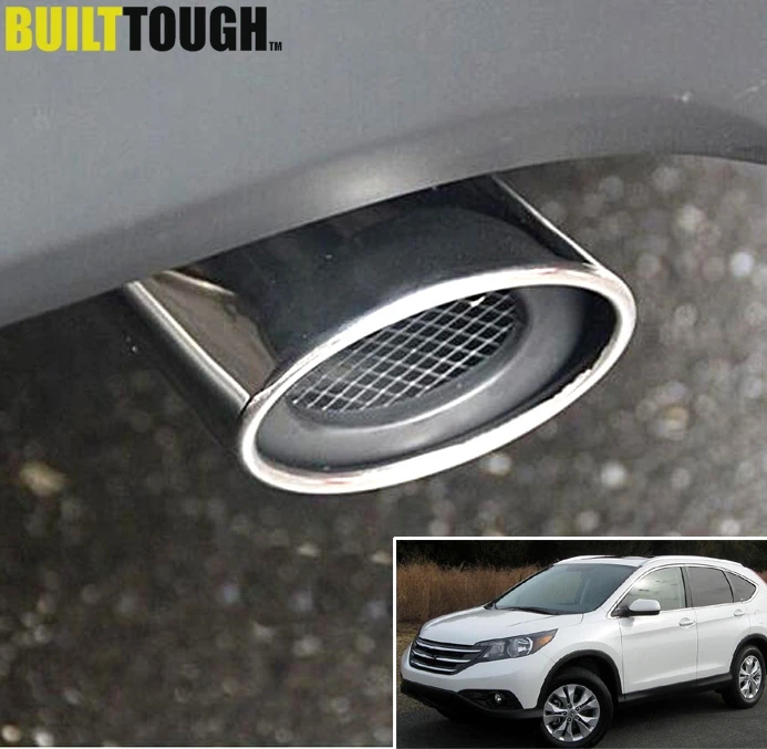 Accessories Fit For Crv Cr-V 2012 2013 2014 2015 Exhaust Muffler Tip Pipe Tailpipe Finisher End Trim Stainless Steel