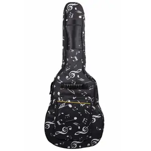 DCOS 41 дюймов двойной регулируемый плечевой ремень Акустическая гитара Gig Bag-черный