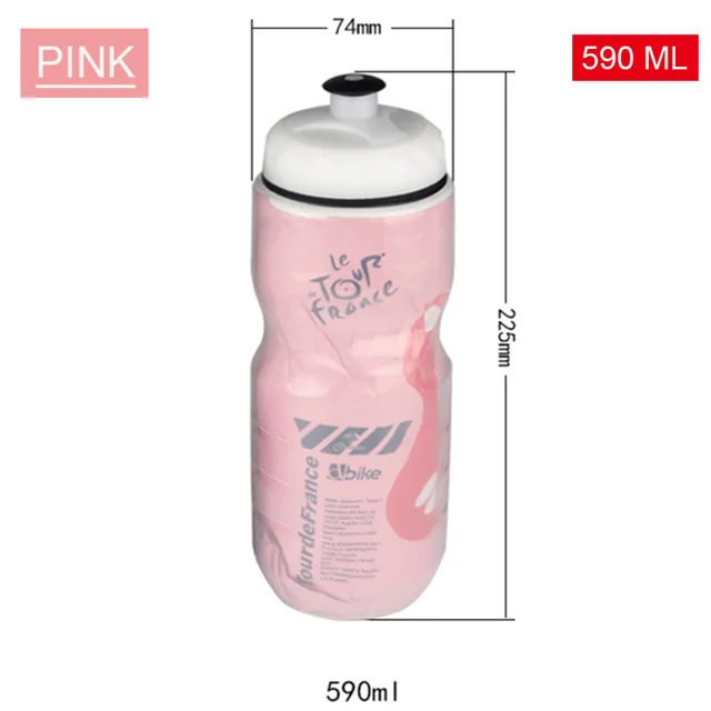 red 590ml Новинка 590 мл велосипедная бутылка для воды, 710 мл чайник с двойной изоляцией для спорта на открытом воздухе, в помещении, на велосипеде, кемпинга, альпинизма - Цвет: red 590ml