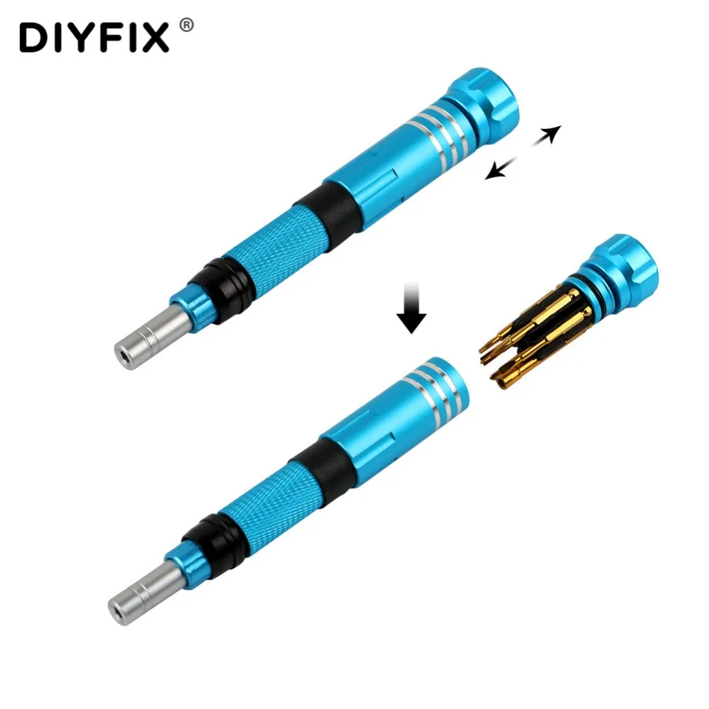 Набор Магнитных прецизионных отверток DIYFIX 6 в 1 регулируемый удлинитель для iPhone