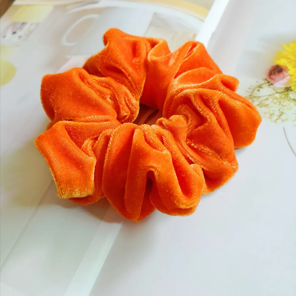 Orange Новые Большие резинки для волос для женщин большие резинки для волос веревки для густых волос Audlt аксессуары для волос PT037 - Цвет: Orange