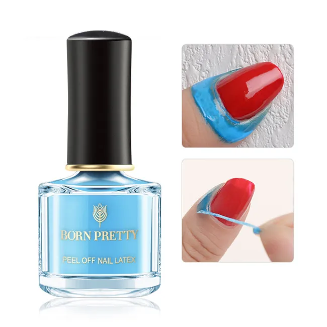 Blue Liquid Tape BORN PRETTY Blue Series лак для штамповки 6 мл свежий светильник для дизайна ногтей пластины для пляжной прогулки лак для штамповки жидкая лента - Цвет: Blue Liquid Tape