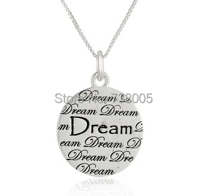 2015 модные Граффити &quotверь в красоту вашей мечты&quot серебряное ожерелье с