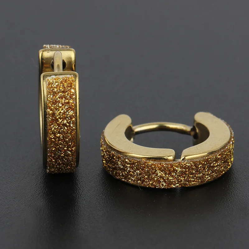 Gold/Silver/Black Plated Earrings 316L Stainless Steel Greek Key Stud boucle d'oreille for Men and Women Jewelry | Украшения и