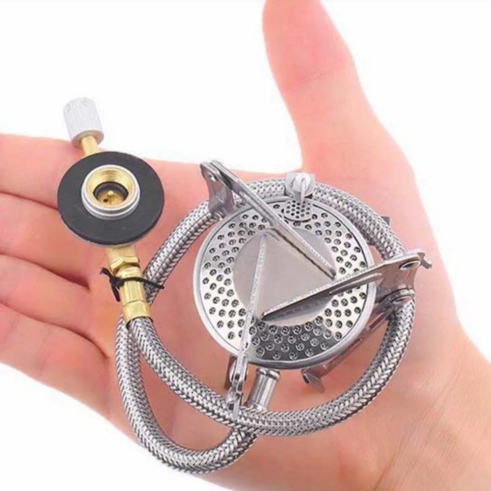 

Outdoor Gas Stove Mini Camping Stove Burner Cooking Picnic Portable Foldable Lightweight Split Burner Stove With Ignition Device