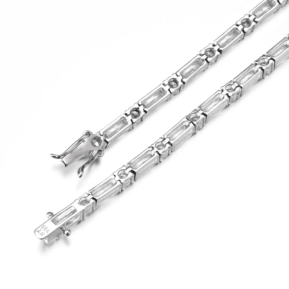 Браслеты из стерлингового серебра 925 пробы амулеты для женщин 3 5 карат ААА