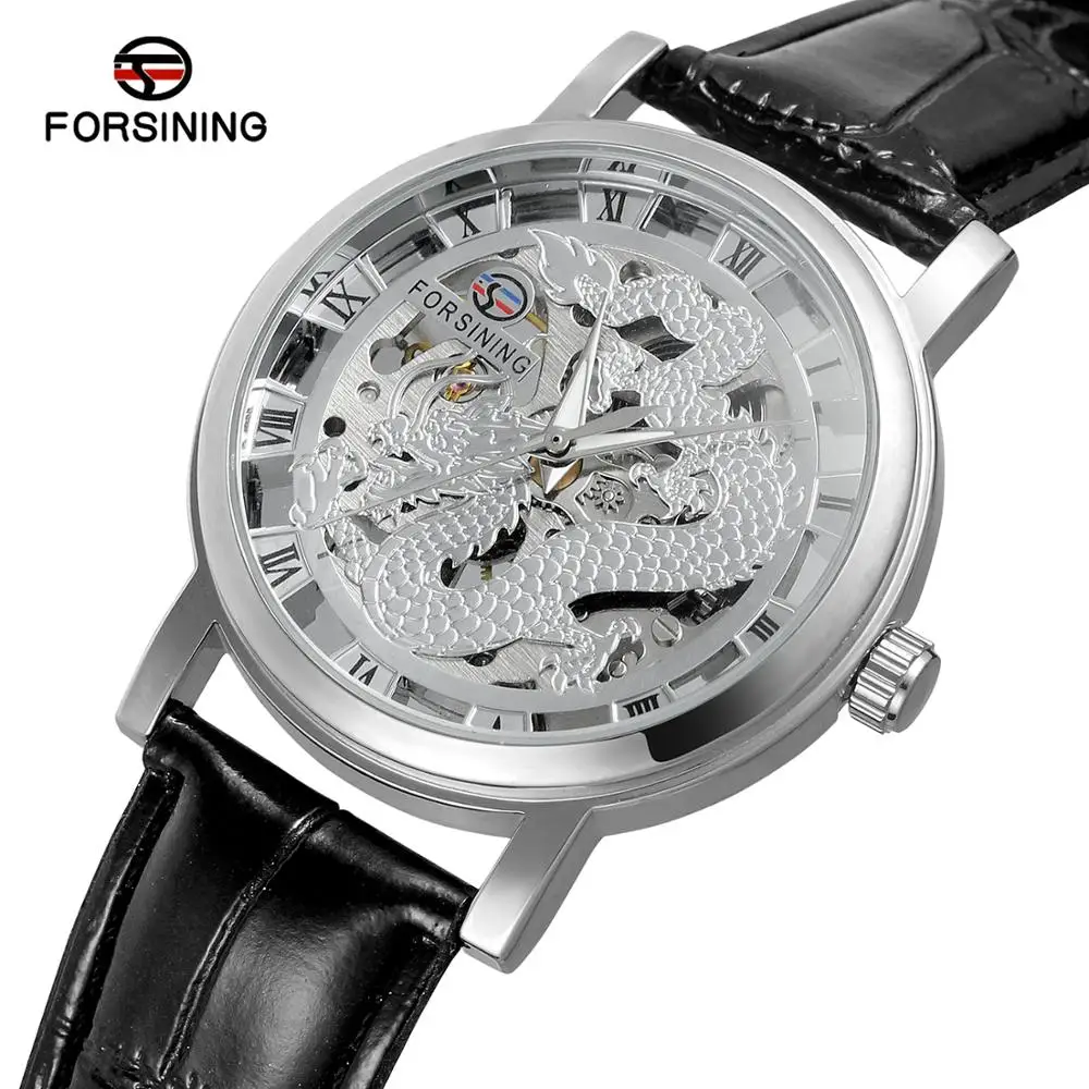 Часы наручные FORSINING Мужские механические роскошные брендовые автоматические с
