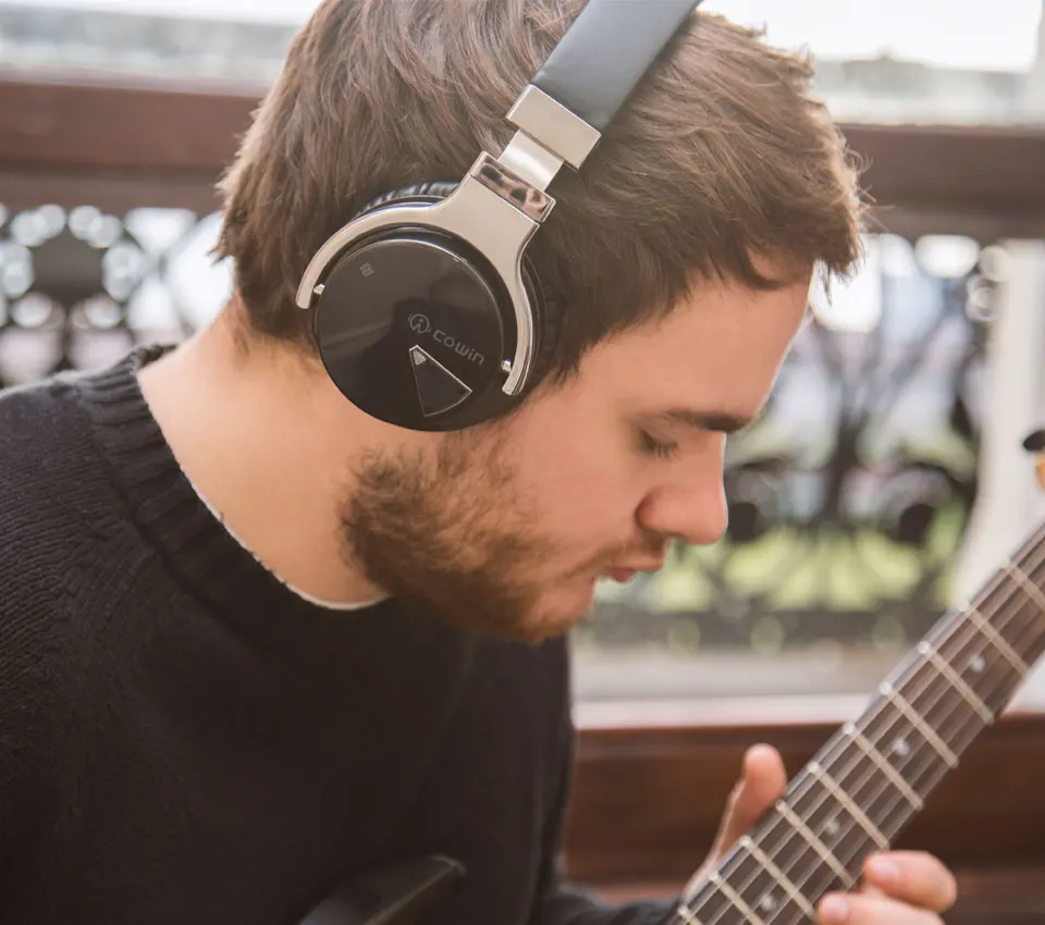 Cowin E/7 ANC Bluetooth наушники, беспроводная bluetooth гарнитура, громкая связь, глубокий бас, активные наушники с шумоподавлением, Накладные наушники