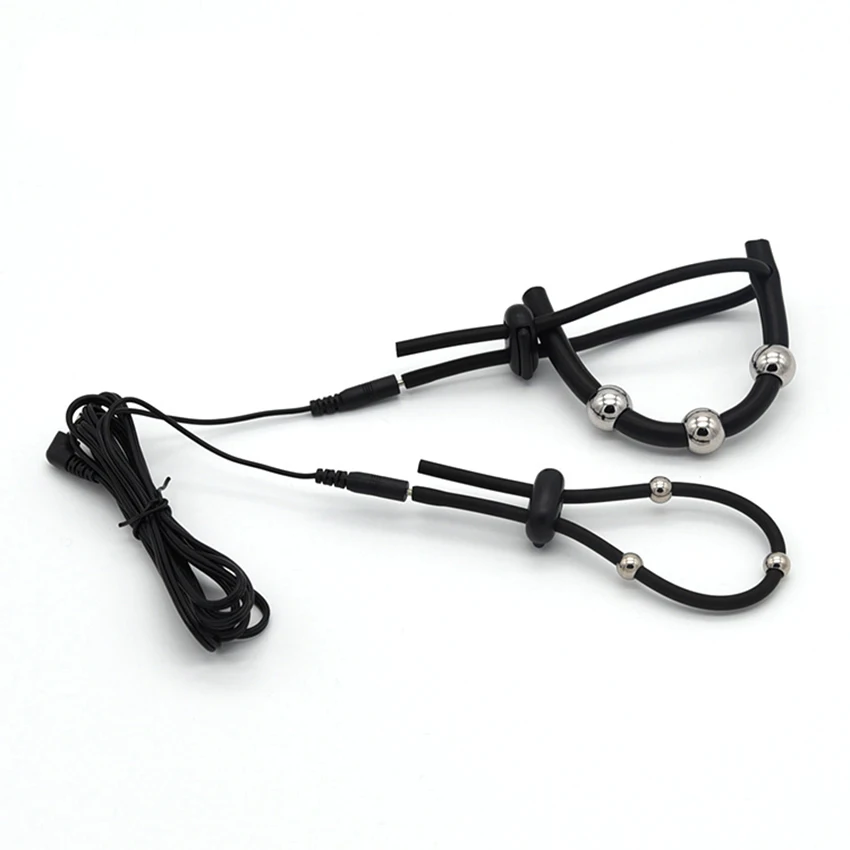 Электрические Кольца для пениса Силиконовые головки Кольцо электро шок секс