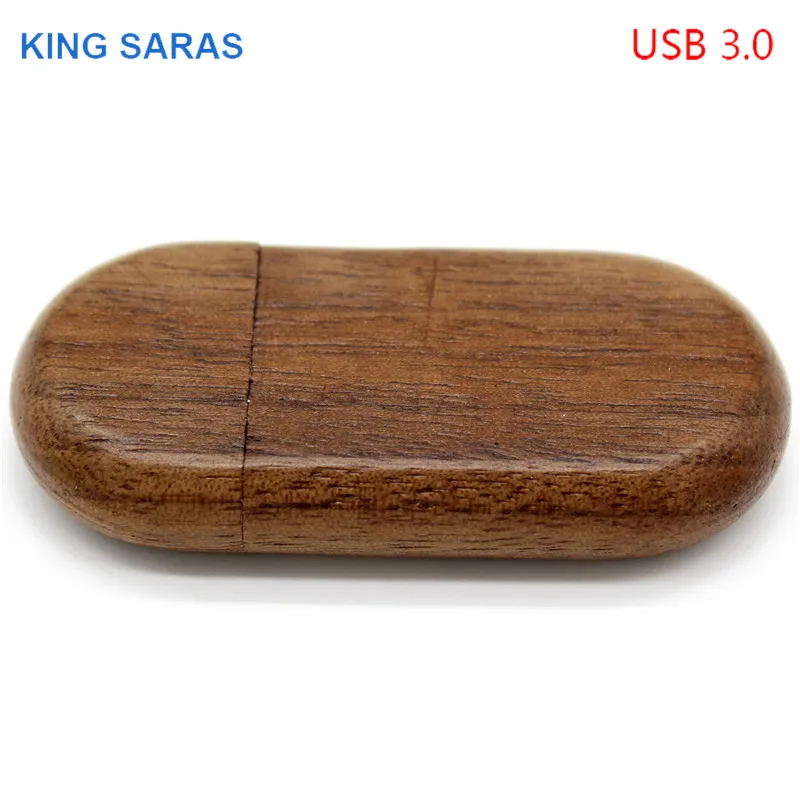 KING SARAS usb3.0 кленовое дерево usb флеш-накопитель 4 ГБ 8 ГБ 16 ГБ Гб 32 ГБ кленовый usb 3,0 деревянная фотография Логотип принт - Цвет: Walnut wood