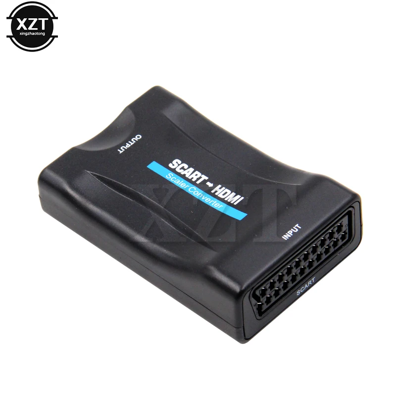 Высококлассный преобразователь Аудио и видео 1080P SCART в HDMI для HD TV DVD Sky Box STB Plug and Play