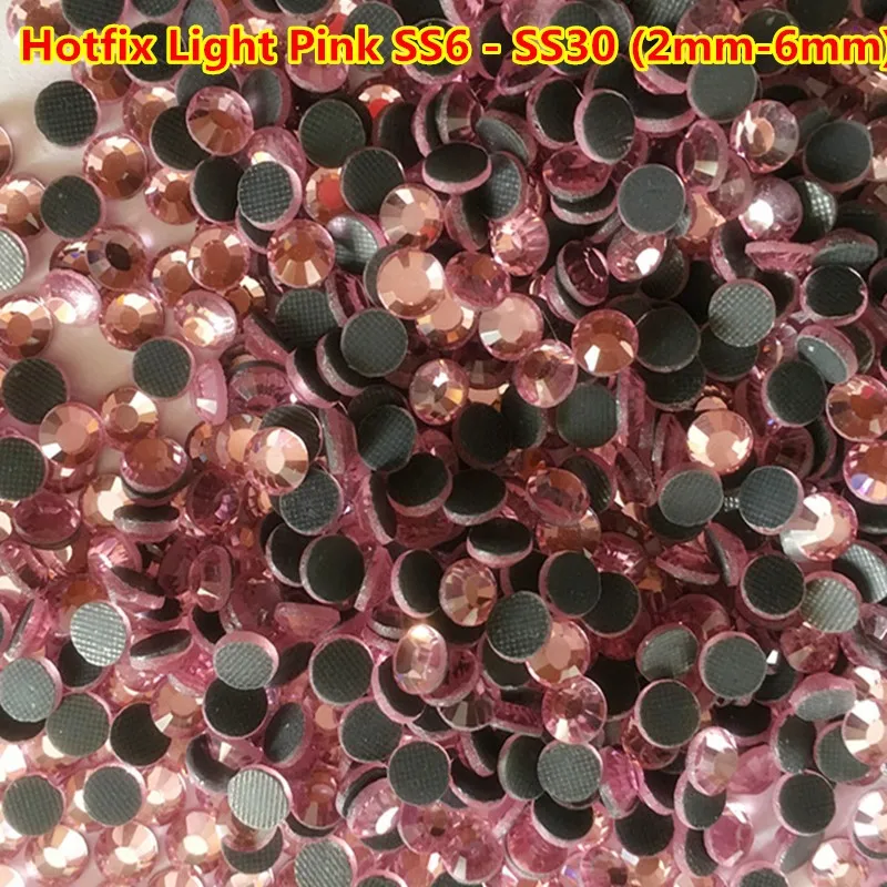 Ng 1440 шт. светло-розовые/розовые стразы с плоской задней стороной горячей фиксации