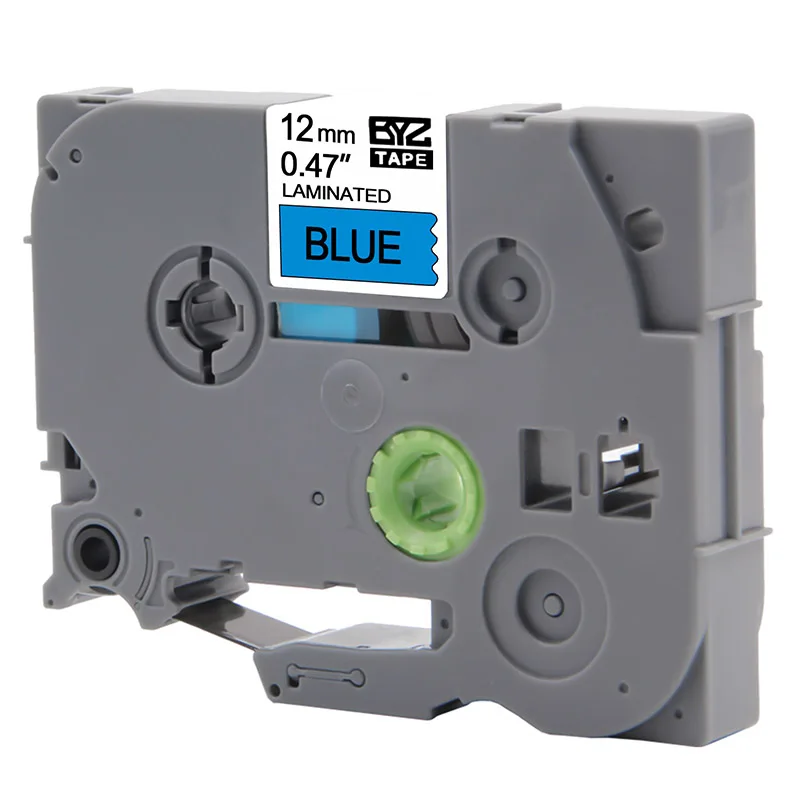 Black on Blue Absonic 12 мм TZe Ленты Совместимость для Brother запечатанных лент для PTouch TZe-131 TZe-231 TZe-431 TZe-531 TZe-631 TZe-731 PT-D210 PT-H110 - Цвет: Black on Blue