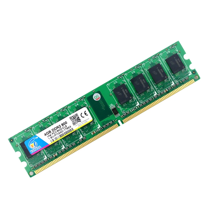Память VEINEDA ddr2 2 ГБ 4 Гб 800 МГц Dimm 240Pin 1 8 в аналогична для материнской платы Intel AMD