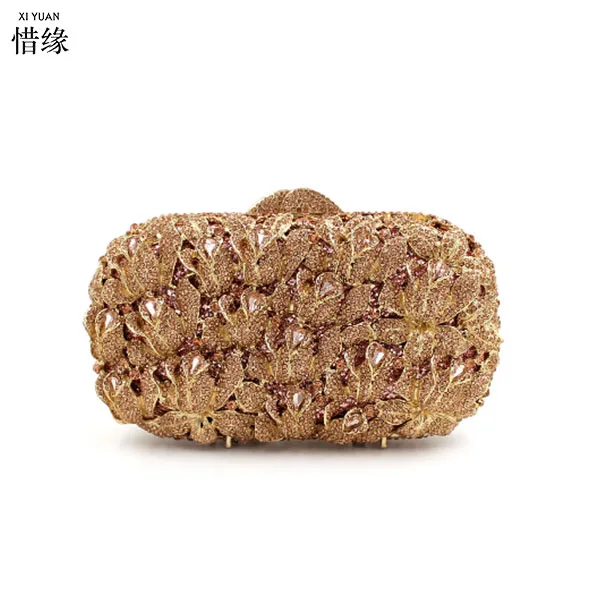 Брендовая женская модная повседневная металлическая Сумка клатч XIYUAN вечерняя