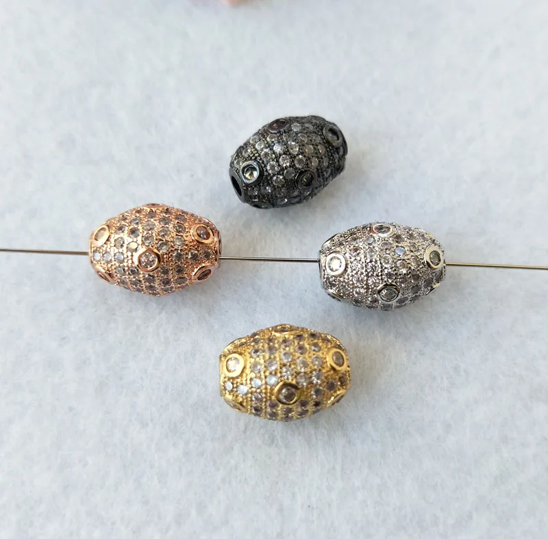 

10Pcs CZ zircon crystal Micro pave Connector circular column Spacer Beads for DIY Making Bracelet necklace Jewelry Finding BD249