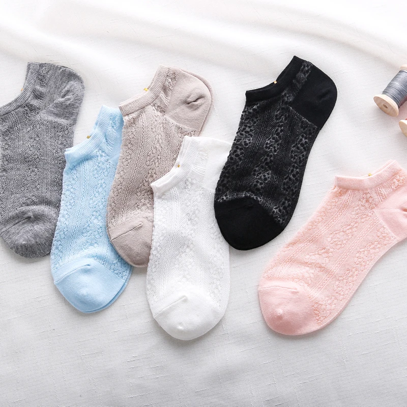 Женские кружевные носки без показа модные для девочек 1 пара лето-весна | Женская