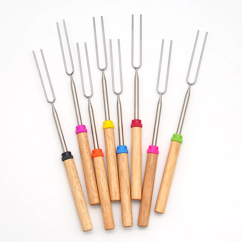 2 шт./компл. вилки для барбекю кемпинга тропинки телескопические барбекю|bbq