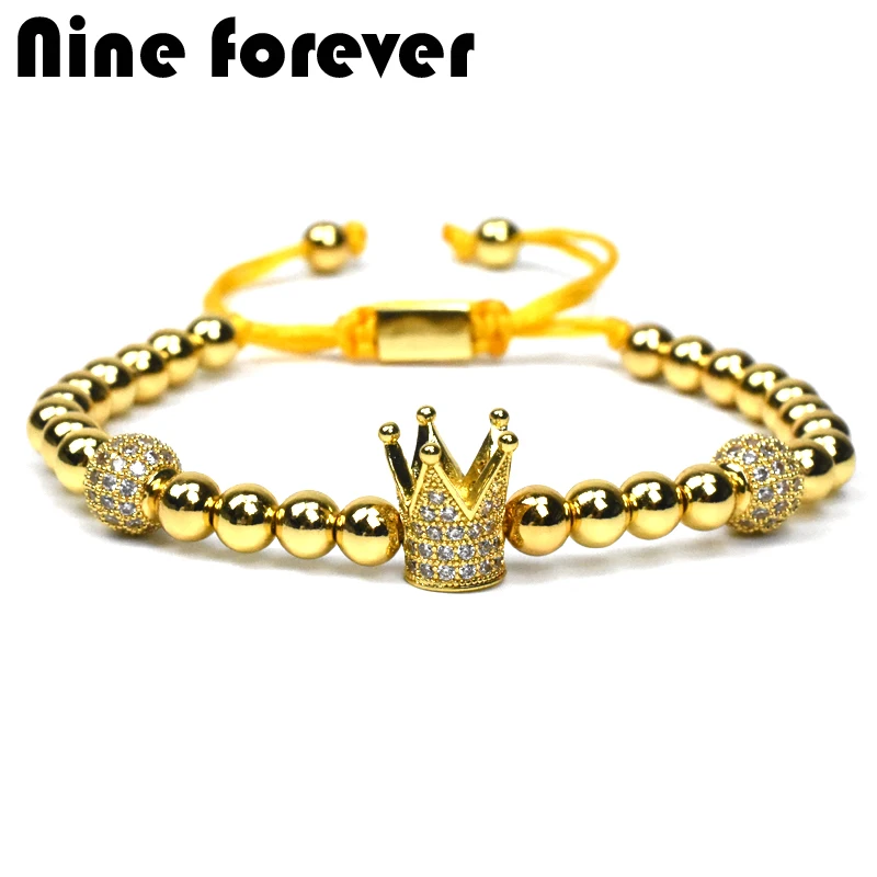 Женский браслет с подвеской Nine forever мужские ювелирные бусины макраме pulseira masculina