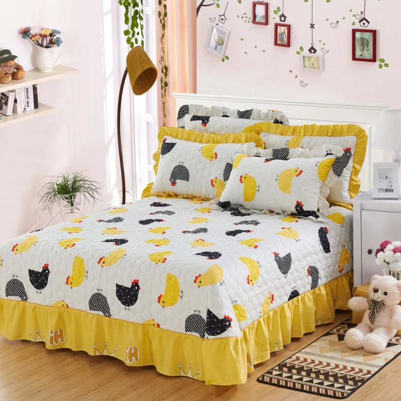 Покрывало с оборками 100% хлопок покрывало на кровать хлопковое