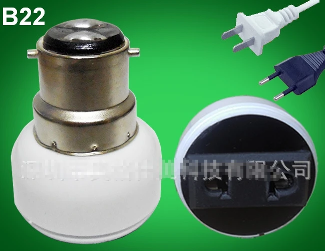 

US/EU Plug Practical B22 Lamp holder Converter US/EU Plug Lamp Bases