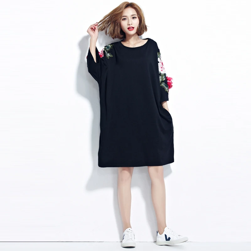 2019 новое летнее женское платье с вышивкой 3D цветы повседневное великолепное