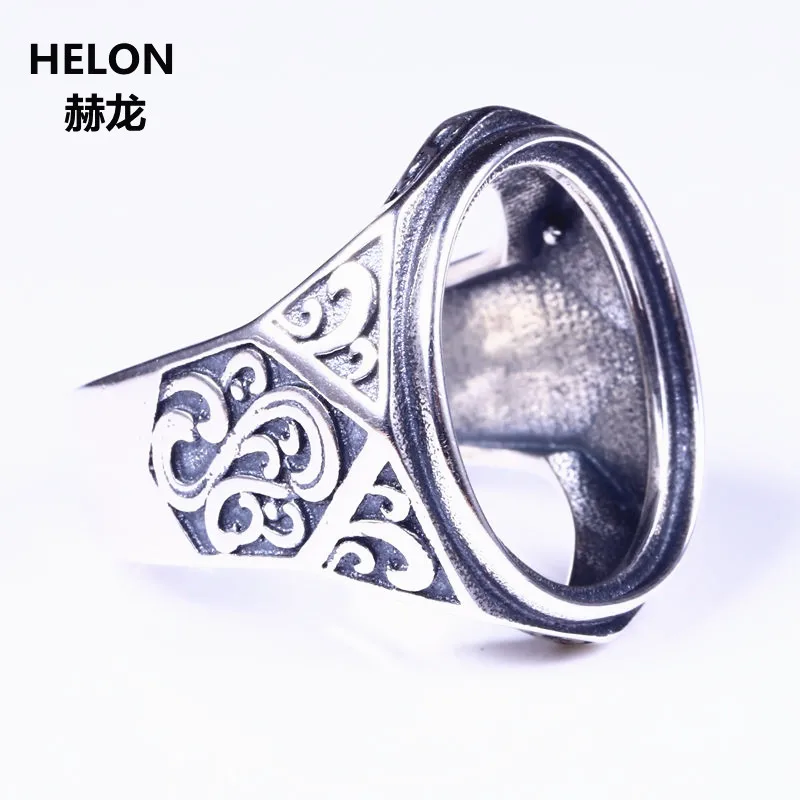 Мужское обручальное кольцо из стерлингового серебра 1925 пробы с полукреплением