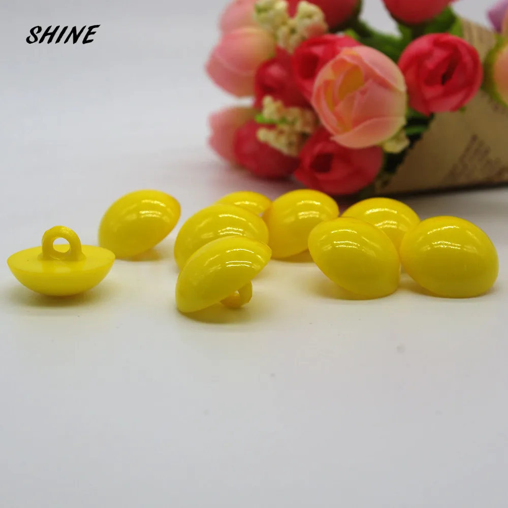 SHINE 12 шт. нейлоновые швейные пуговицы для скрапбукинга круглые желтые с одним