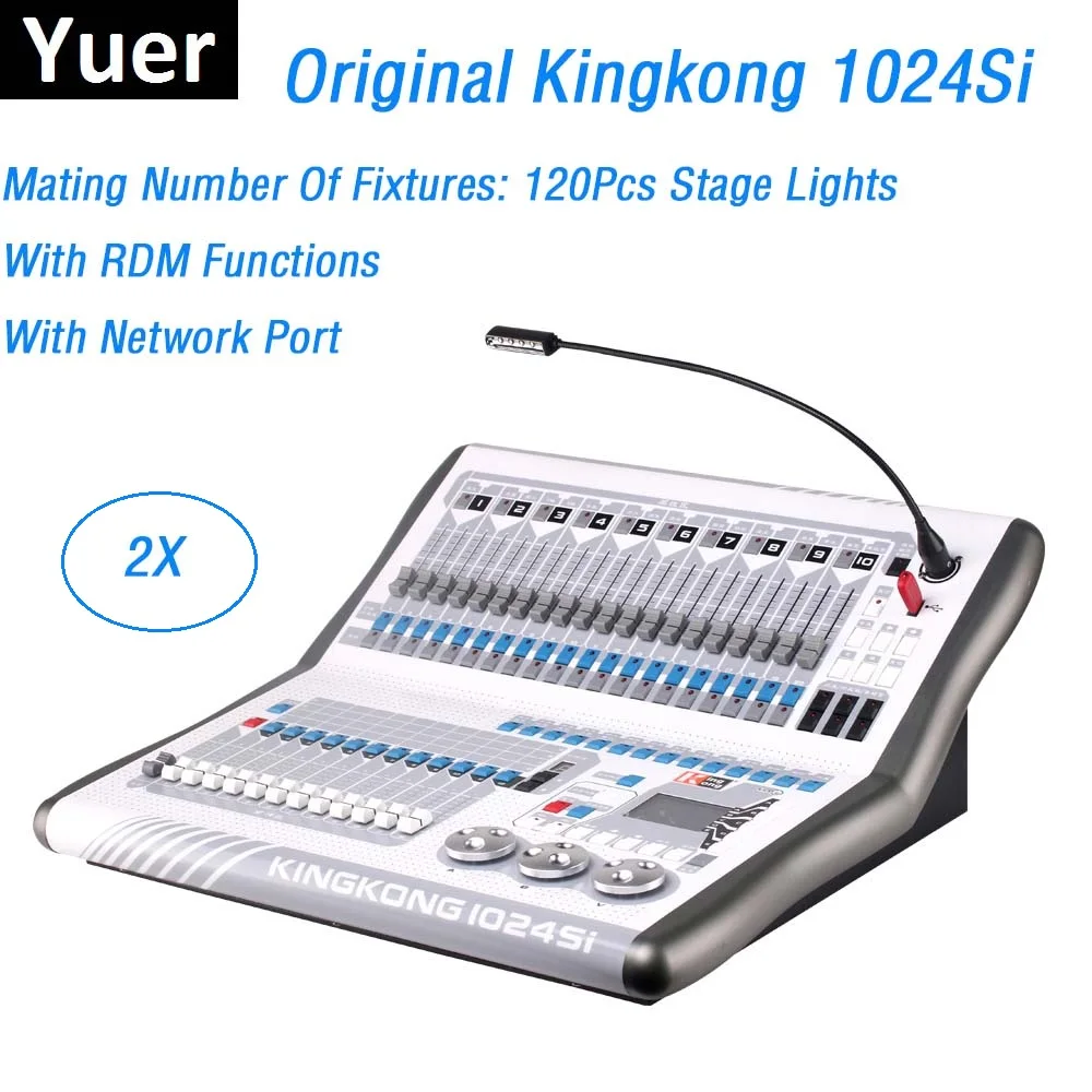 

2Pcs Kingkong KK-1024Si Professional DMX Controller 1024 DMX Channels Supports 120Pcs Stage Lights 512 DMX Console Dj Equipments