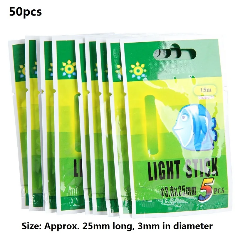 Type A 50pcs 3mm 2/15/50 шт в наборе, Портативный светящиеся рыболовные Флуоресцентный светильник палочка ночной Светильник плавающий светящийся клип на темных Удочки снасти Pesca - Цвет: Type A 50pcs 3mm