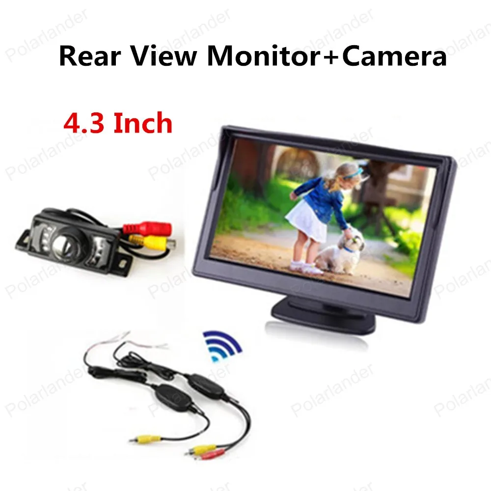 Монитор заднего вида TFT LCD 4 3 дюйма поддерживает автомобильный DVD VCD + камера