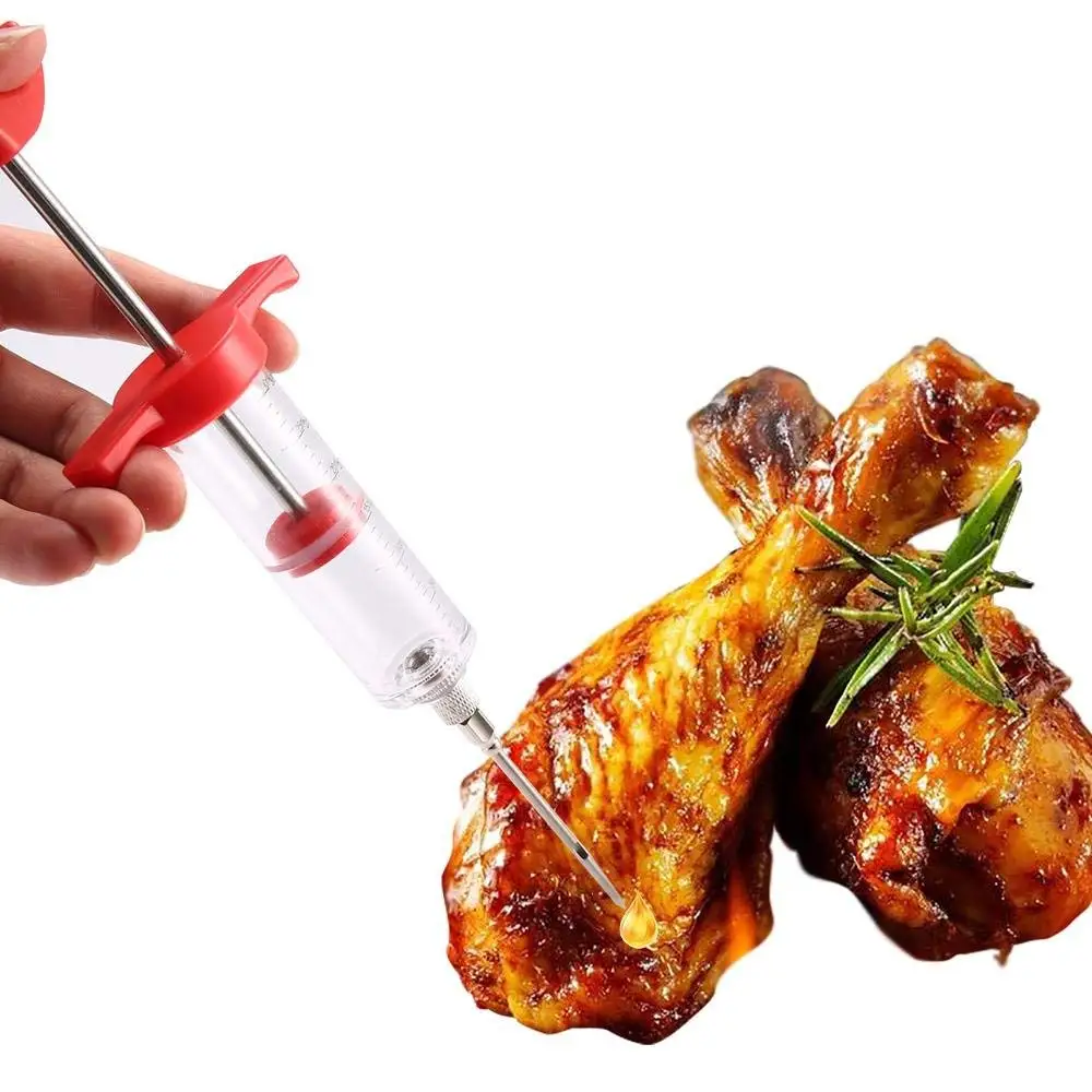 Шприц для барбекю из нержавеющей стали инжектор маринада мяса индейки шприц со