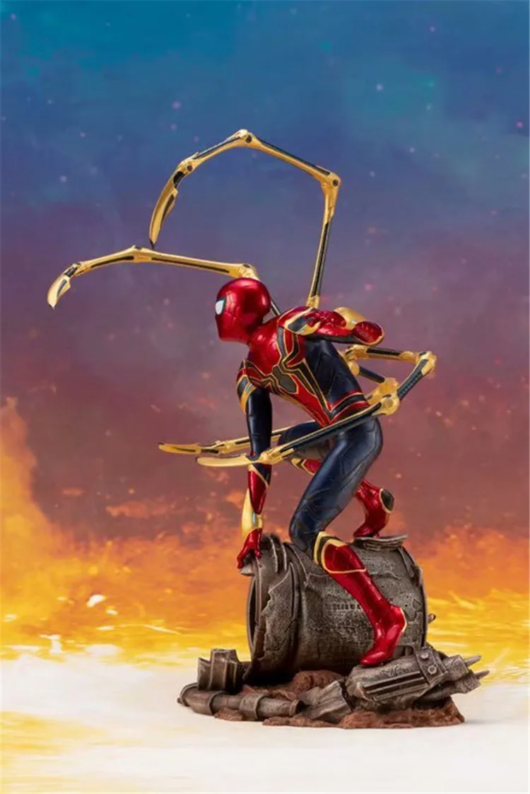 Marvel Мстители ARTFX+ Бесконечная война Железный человек паук супергерой фигурка модель игрушки
