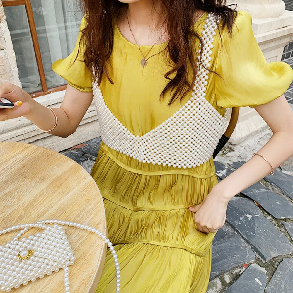 Женский бюстгальтер ручной работы с жемчугом ins модное нижнее белье без косточек