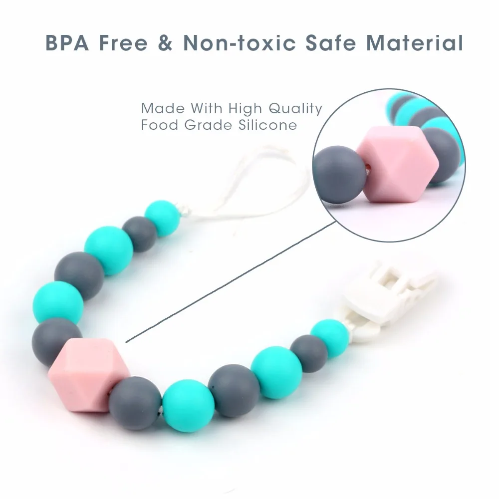 TYRY.HU ручная работа зажимы для соски не содержит Бисфенол А силиконовые бусины