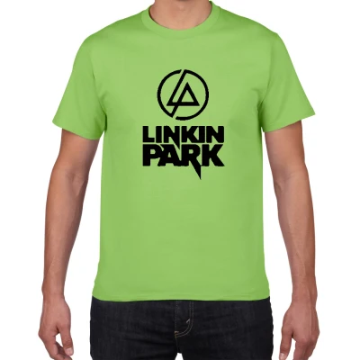 green Летняя модная мужская футболка Lincoln LINKIN Park, футболка из хлопка, высокое качество, одежда Linkin, мужские короткие топы, футболки для мужчин - Цвет: green