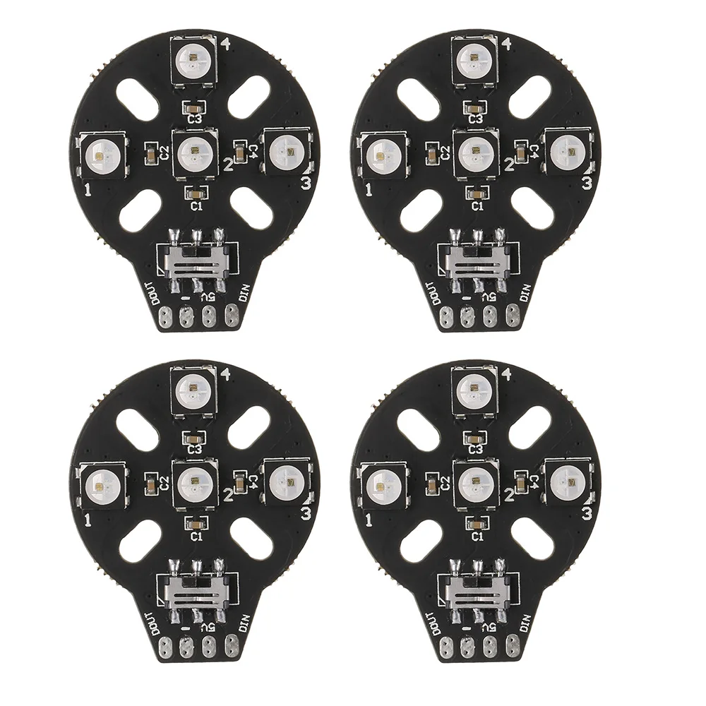 4pcs WS2812B 5V 5050 RGB Motor Led Board for Naze32 F3 CC3D Flight Control RC Racing Drone Quad LED Light Lamp Quadcopter Part | Игрушки и