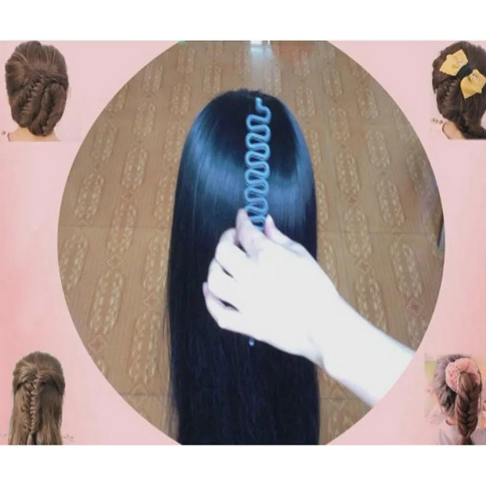 Мода французский волос плетение инструмент ролика с волшебной твист укладки бун