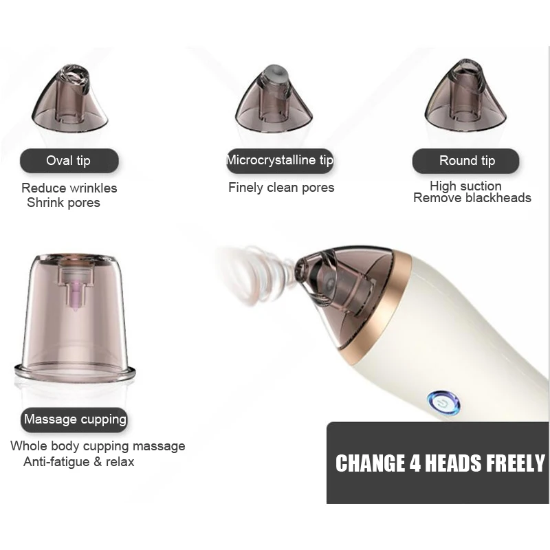 2 в 1 Электрический очищающий поры маска для удаления угрей и Вакуумный