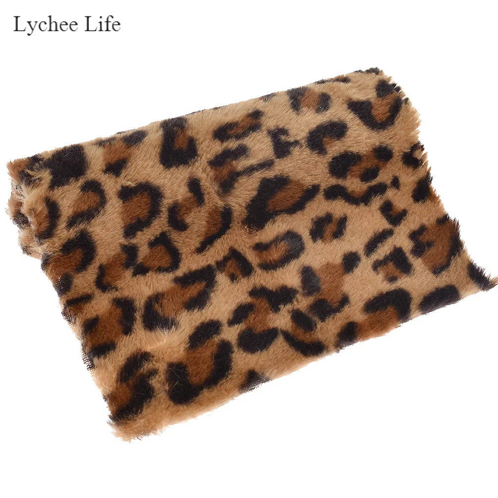 as photo Lychee Life Leopard Immitation мех А4 ткань для сумки украшения ремесло DIY Лоскутная Одежда Швейные аксессуары - Цвет: as photo