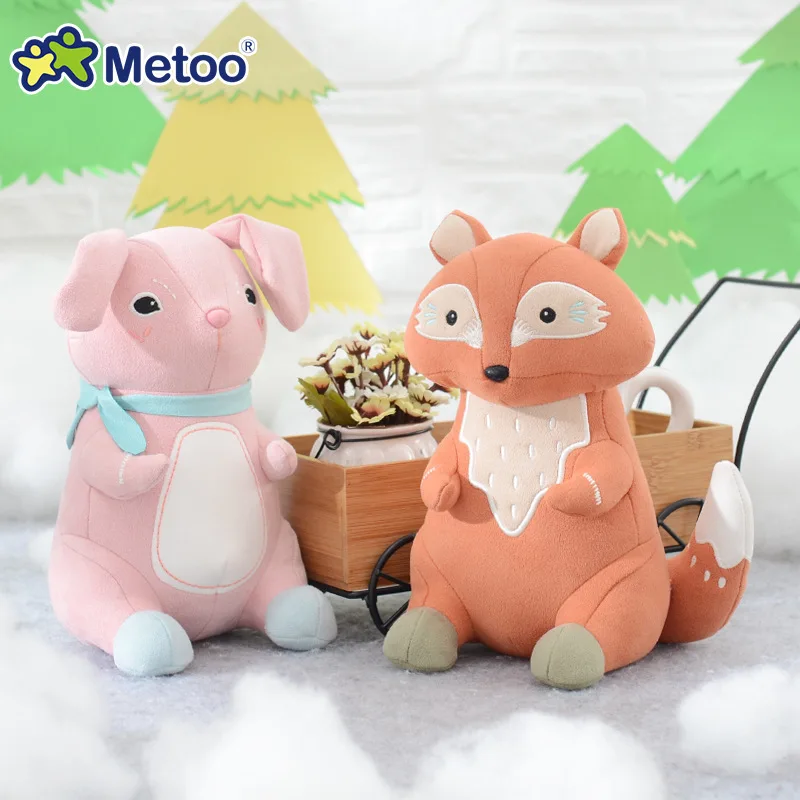 Metoo мультфильм милые плюшевые лесных животных Куклы и игрушки для девочек