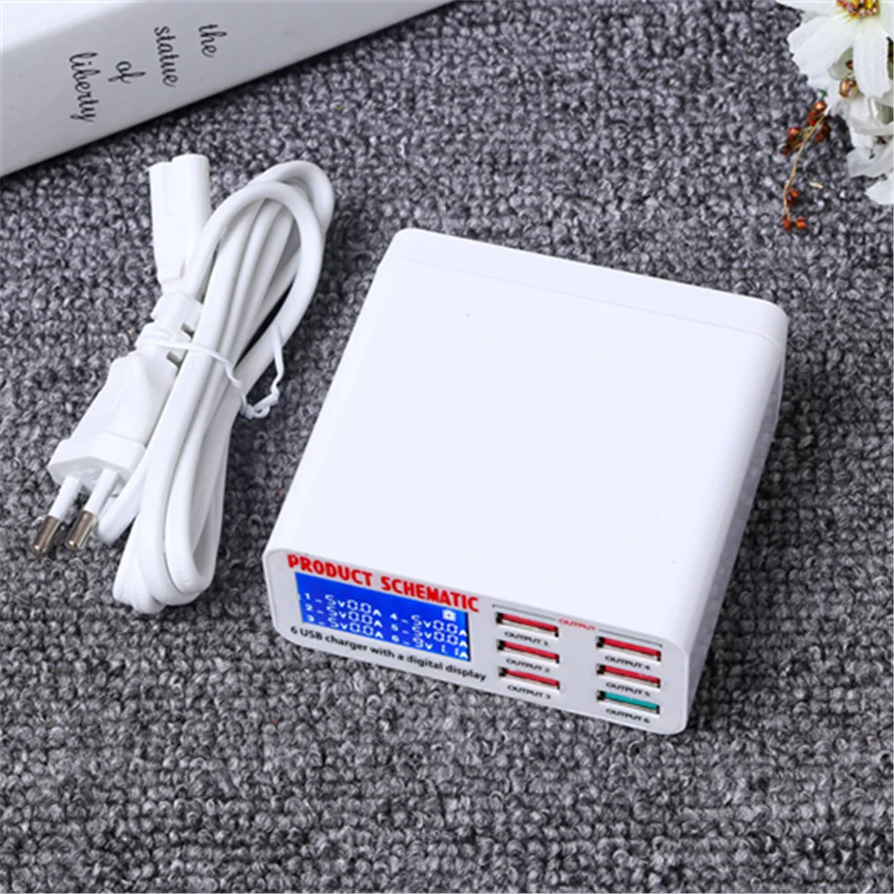 Go2linK 6A 6 USB 2 0 3 порт QC быстрое зарядное устройство концентратор настенный адаптер