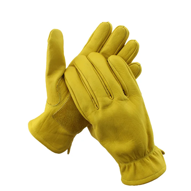 Мужские рабочие перчатки из воловьей кожи Защитные для безопасности сварочные